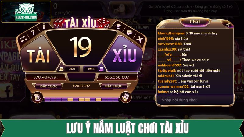Một vài điểm cần lưu ý khi áp dụng luật chơi tài xỉu